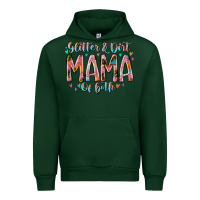 Forest Green glitter and dirt mama of both Urban Hoodie - RacoonDesign