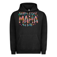 Pigment Black glitter and dirt mama of both Urban Hoodie - RacoonDesign