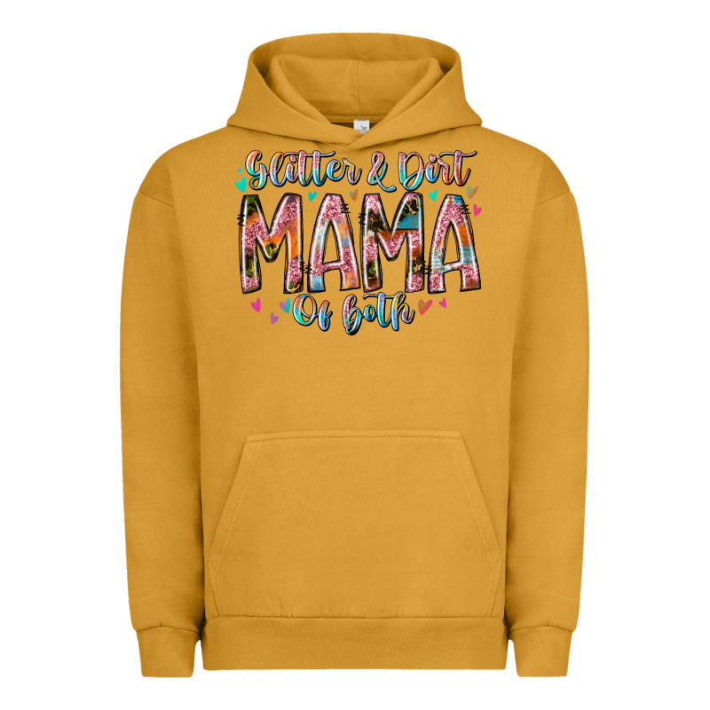 Glitter And Dirt Mama Of Both Urban Hoodie by RacoonDesign | Teevron