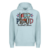 Loud Proud Football Mom Premium Hoodie | Teevron