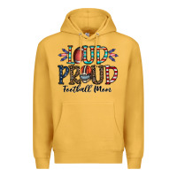 Mustard loud proud football mom Premium Hoodie - CowhideDigitalArt