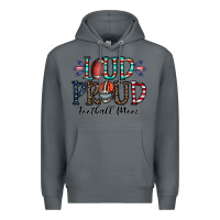 Rock loud proud football mom Premium Hoodie - CowhideDigitalArt
