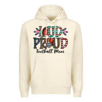 Sandshell loud proud football mom Premium Hoodie - CowhideDigitalArt