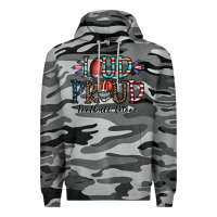 Slate Camo loud proud football mom Premium Hoodie - CowhideDigitalArt
