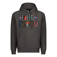 Smoke loud proud football mom Premium Hoodie - CowhideDigitalArt