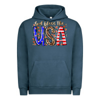 Pigment Midnight Navy god bless the usa Urban Hoodie - RacoonDesign