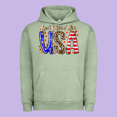 God Bless The Usa Urban Hoodie Designed By Racoondesign