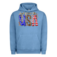 Pigment Pebble Blue god bless the usa Urban Hoodie - RacoonDesign