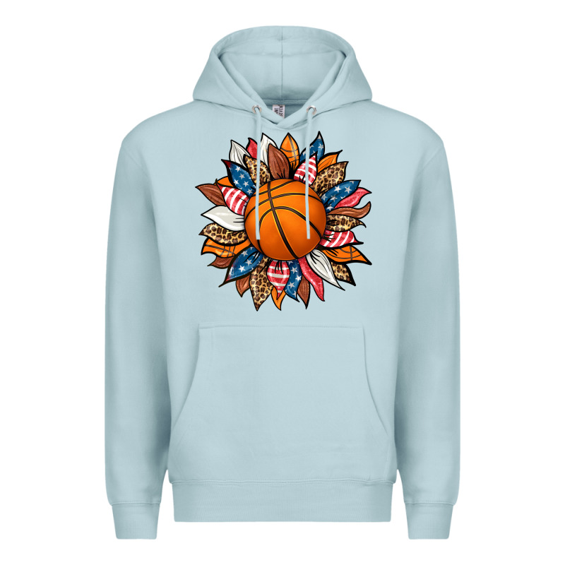 Basketball Sunflower Premium Hoodie by HRA Design Shop | Teevron