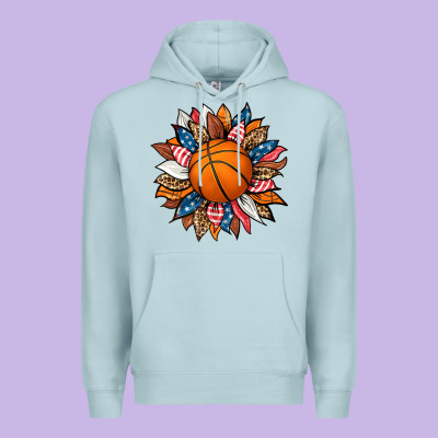 Basketball Sunflower Premium Hoodie Designed By Hra Design Shop