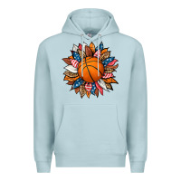 Blue Mist basketball sunflower Premium Hoodie - HRA Design Shop