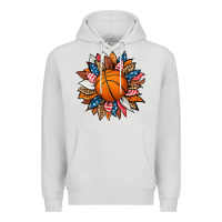 Dove Grey basketball sunflower Premium Hoodie - HRA Design Shop