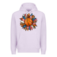 Lilac basketball sunflower Premium Hoodie - HRA Design Shop