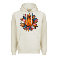 Oatmeal Heather basketball sunflower Premium Hoodie - HRA Design Shop