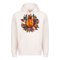 Pale Pink basketball sunflower Premium Hoodie - HRA Design Shop