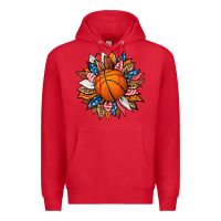 Red basketball sunflower Premium Hoodie - HRA Design Shop