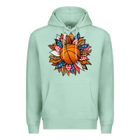 Seafoam basketball sunflower Premium Hoodie - HRA Design Shop