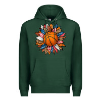 Sports Green basketball sunflower Premium Hoodie - HRA Design Shop
