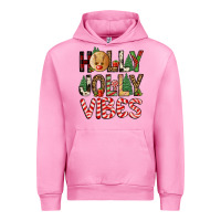 Fuchsia Pink holly jolly vibes Urban Hoodie - FaDigitalArtStudio