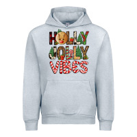 Heather Grey holly jolly vibes Urban Hoodie - FaDigitalArtStudio