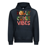 Navy holly jolly vibes Urban Hoodie - FaDigitalArtStudio