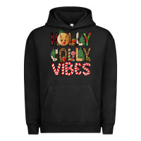 Pigment Black holly jolly vibes Urban Hoodie - FaDigitalArtStudio