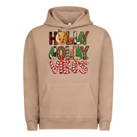 Pigment Burro holly jolly vibes Urban Hoodie - FaDigitalArtStudio