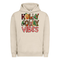 Pigment French Oak holly jolly vibes Urban Hoodie - FaDigitalArtStudio