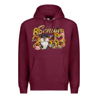 Burgundy senior 2023 Premium Hoodie - RacoonDesign