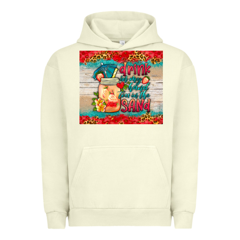 Drink In My Hand Toes In The Sand Tumbler Urban Hoodie by HRA Design Shop | Teevron