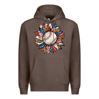 Coffee baseball sunflower Premium Hoodie - HRA Design Shop