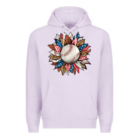 Lilac baseball sunflower Premium Hoodie - HRA Design Shop