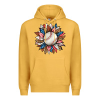 Mustard baseball sunflower Premium Hoodie - HRA Design Shop