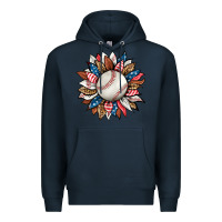 Navy baseball sunflower Premium Hoodie - HRA Design Shop