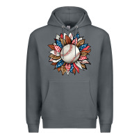 Rock baseball sunflower Premium Hoodie - HRA Design Shop