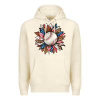 Sandshell baseball sunflower Premium Hoodie - HRA Design Shop