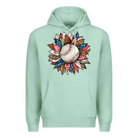 Seafoam baseball sunflower Premium Hoodie - HRA Design Shop