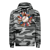 Slate Camo baseball sunflower Premium Hoodie - HRA Design Shop