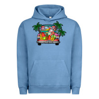 Pigment Pebble Blue summer truck Urban Hoodie - CowhideDigitalArt