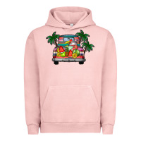 Pigment Salmon summer truck Urban Hoodie - CowhideDigitalArt