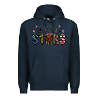 Navy oh my stars Premium Hoodie - CowhideDigitalArt
