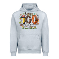 Heather Grey happy 100 americana football basketball day of sch Urban Hoodie - RacoonDesign