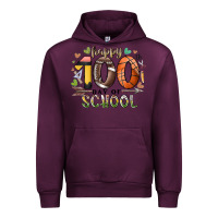 Mauve Wine happy 100 americana football basketball day of sch Urban Hoodie - RacoonDesign