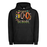 Pigment Black happy 100 americana football basketball day of sch Urban Hoodie - RacoonDesign