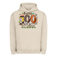 Pigment French Oak happy 100 americana football basketball day of sch Urban Hoodie - RacoonDesign