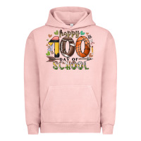 Pigment Salmon happy 100 americana football basketball day of sch Urban Hoodie - RacoonDesign