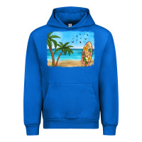 Cobalt beach background Urban Hoodie - HRA Design Shop