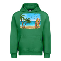 Emerald beach background Urban Hoodie - HRA Design Shop
