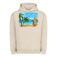 Pigment French Oak beach background Urban Hoodie - HRA Design Shop