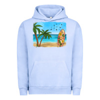 Pigment Grape Ice beach background Urban Hoodie - HRA Design Shop